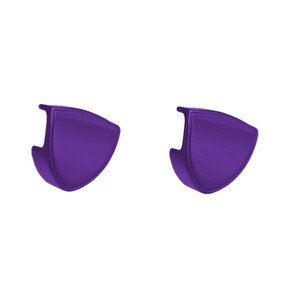 Custom Team Color PURPLE Pro Style Facemask Clips for Mini Football Helmet Eye Shield Visor - Two Clips / One Pair - Clips Only