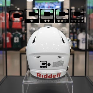 Sticker capitaine noir pour casque de football style C en jersey - Parfait pour les casques de football pleine taille, adultes et jeunes - STYLE PICK STAR