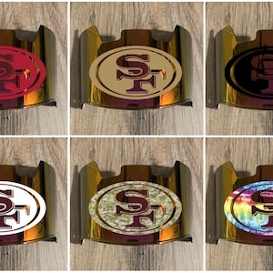 San Francisco RED IRIDIUM MIRROR Full Size Football Helmet Visor Shield - Pick Color & Style - Facemask Clips Included- Ships Today!