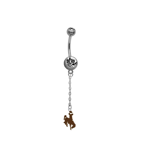 Wyoming Cowboys Basketball Drop Charm Fits All European Style Bracelets