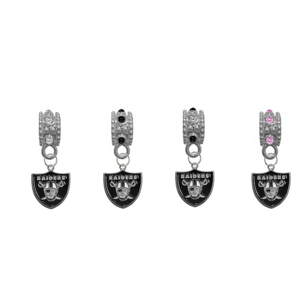 Las Vegas Oakland   European Bracelet Charm w/ Rhinestone Gem (Pick Your Color)