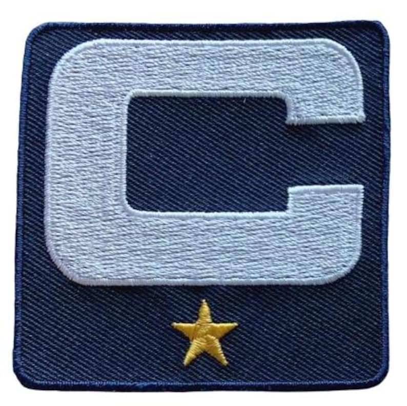 NAVY BLUE Captain C Patch W/ Stars Iron on Jersey - 2026 Football ...