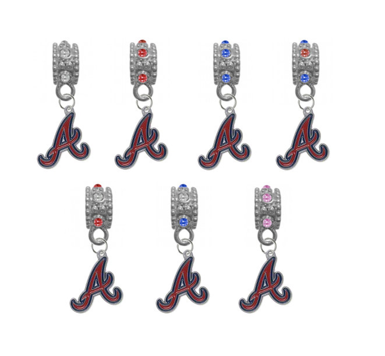 Atlanta Braves Baseball European Bracelet Bead Charm w/ Etsy