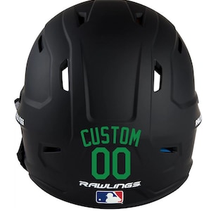 Custom Name & Number Baseball Softball Batting Helmet Decal - Pick Color and Size - Youth Travel TeeBall T Ball High School - Ships Today image 12