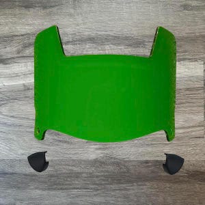 Light Green GLOSS FINISH Mini Football Helmet Eye Shield Visor w/ Facemask Clips - Compatible w/ All Mini Helmet Brands & Styles