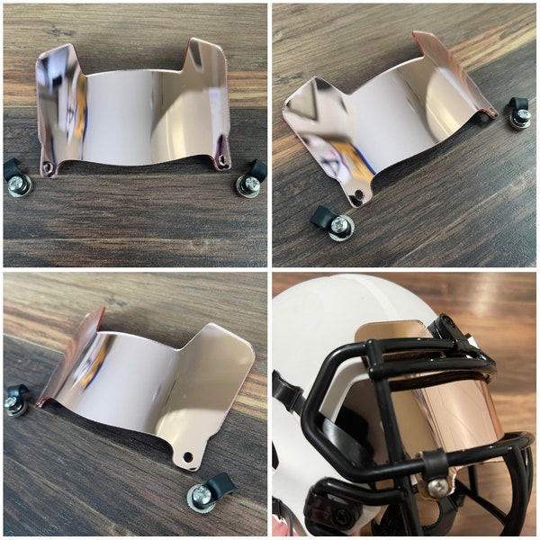 Gold Helmet Visor Football Etsy