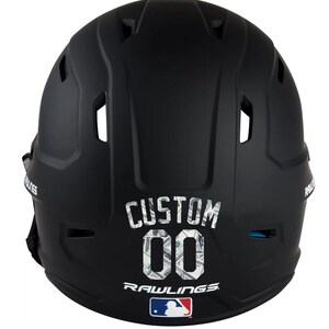 Custom Name & Number Baseball Softball Batting Helmet Decal - Pick Color and Size - Youth Travel TeeBall T Ball High School - Ships Today Money Print