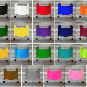 Pick Your Color - GLOSS FINISH Mini Football Helmet Eye Shield Visor w/ Facemask Clips - Compatible w/ All Mini Helmet Brands & Styles