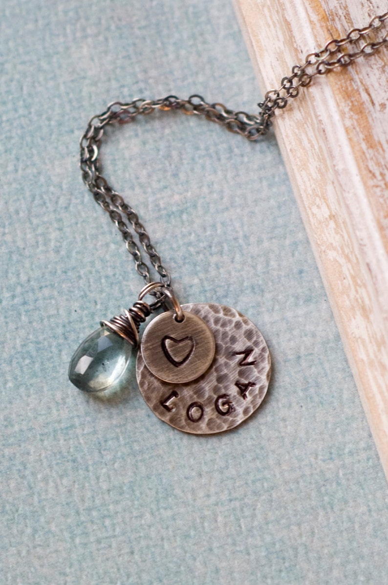 Mother's Necklace Charm Necklace for Mom Initial Etsy