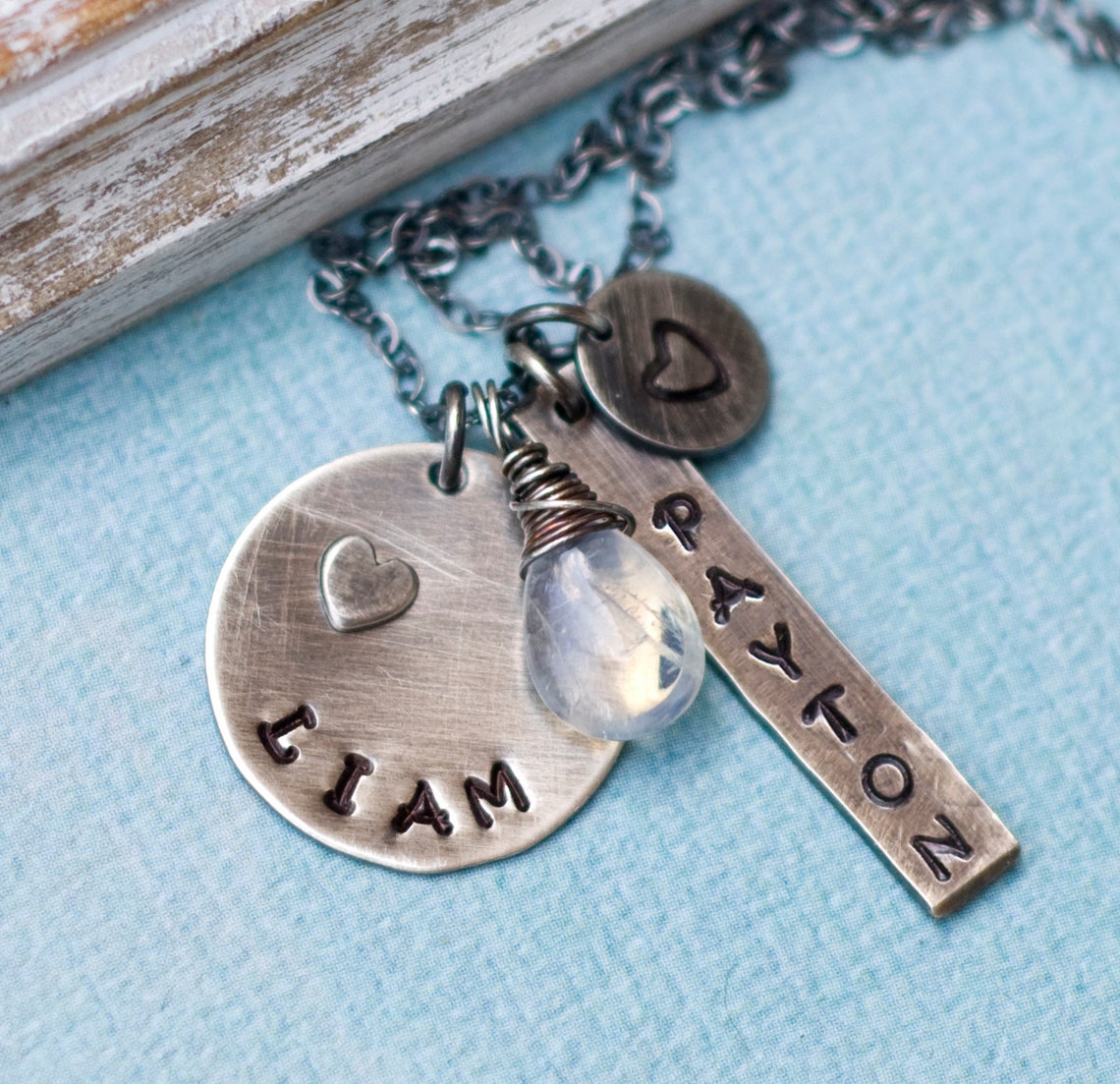 Mommy Necklace Personalized Mother's Necklace Birthstone Etsy