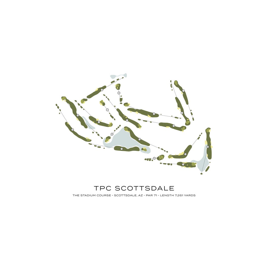 TPC Scottsdale Course Map (digital) Etsy
