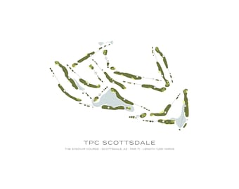TPC Sawgrass Course Map digital Etsy