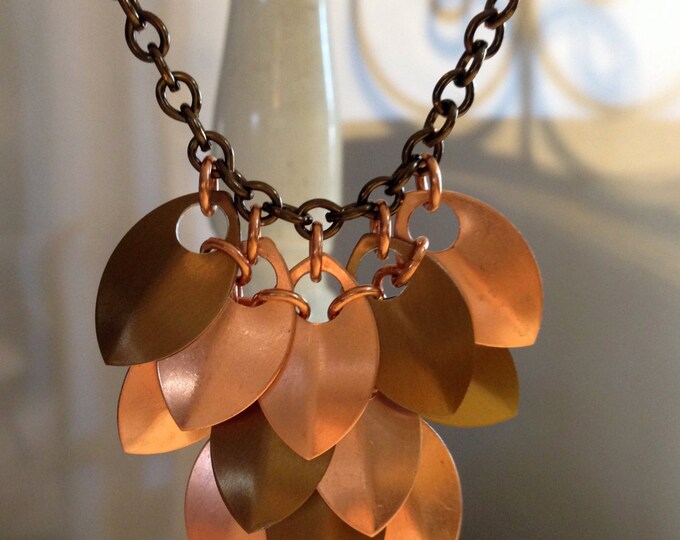 Scale Mail Necklace Copper & Bronze Chainmaille Chain Mail Etsy