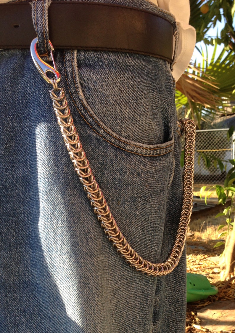 Wallet Chain / Key Chain Box Chain Weave Stainless Steel Chainmaille ...