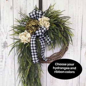 Spring Door Wreath Hydrangea Wreath -  Summer Wreaths for front door - door wreath  - Wreaths for door - Etsy Wreaths