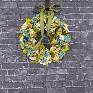 Spring Wreath Large Hydrangea Wreath Monogram Wreath Wreaths for door Door Wreaths Wreath Home Decor image 2