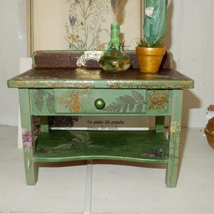 Petit meuble de cuisine ancien, meuble de poupée, buffet de cuisine