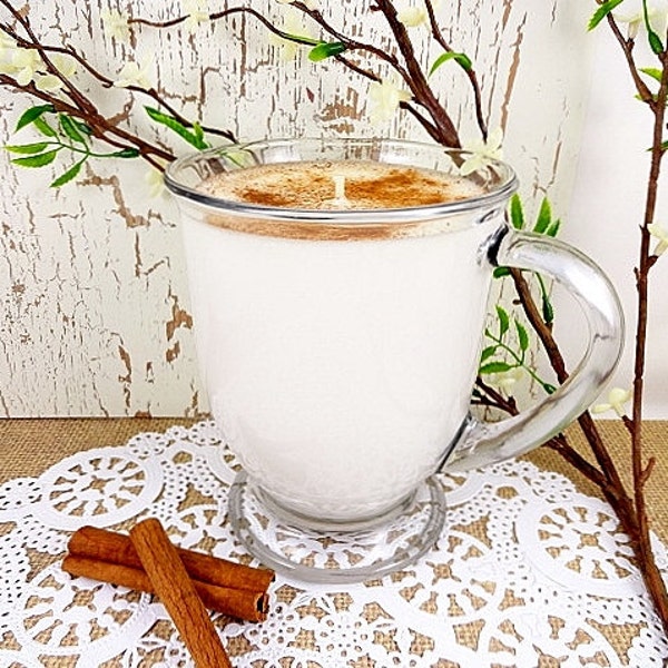 Cinnamon Chai Soy Candle, Hand Poured Natural Soy Wax Candle, 16oz Cafe' Mug, Highly Fragranced Beverage Candle, Winter Candle, Hostess Gift