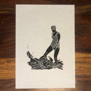 Splash - original linoleumtryck