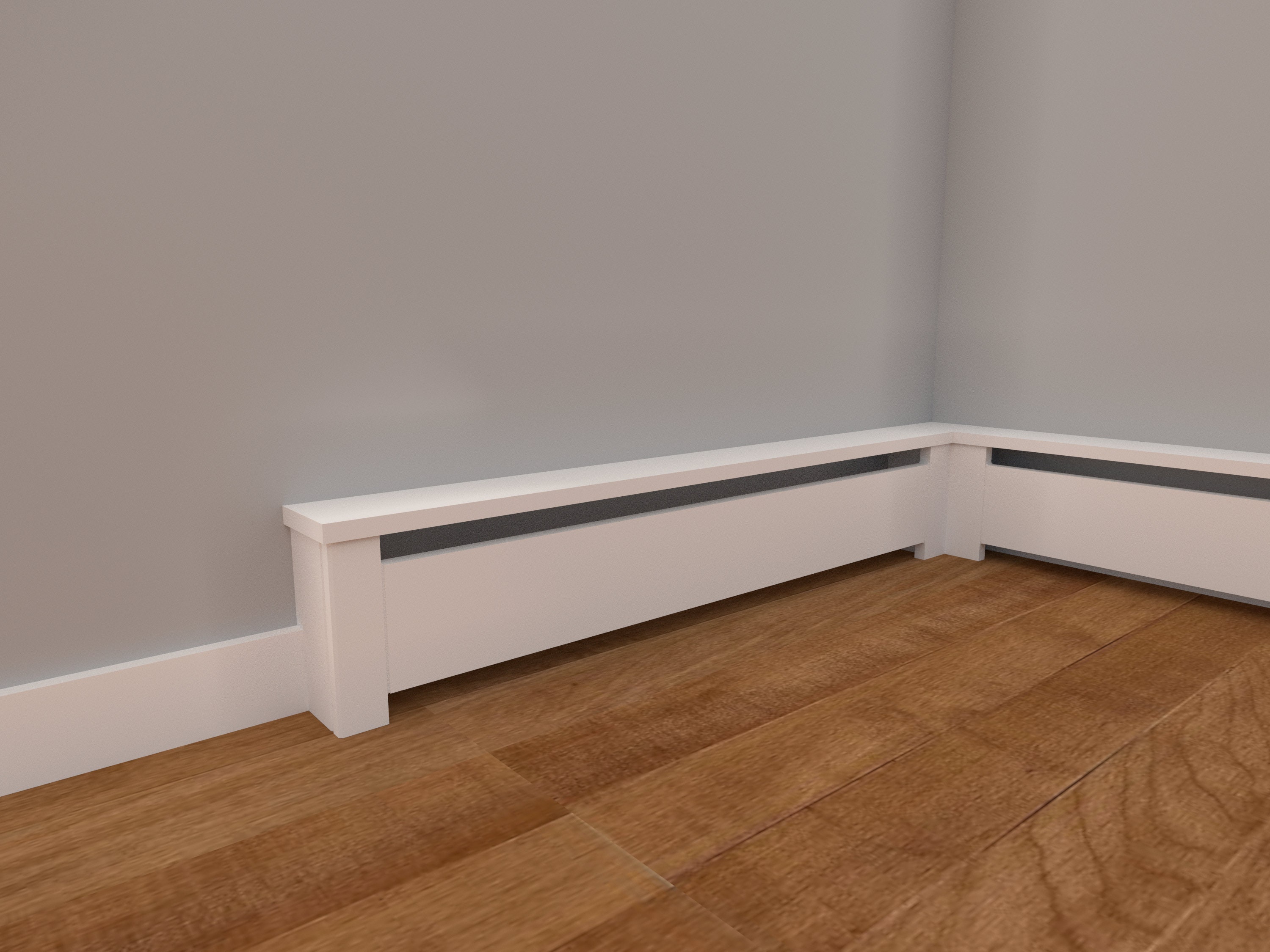 2 Pack] End Caps For Baseboard Heater Covers - Left & Right End Cap  Included - Fits Most Standard Baseboard Heaters - Plastic End Caps Can Be  Trimmed For Exact Size 