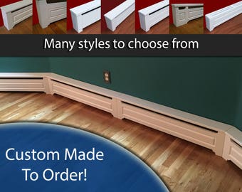 Custom Made To Order Baseboard Heater Covers. Double v raised panel.  (Demo, don't order, please read description)