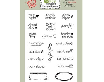 Best of Times PLANNER Clear Sheet Cling Stamp Set