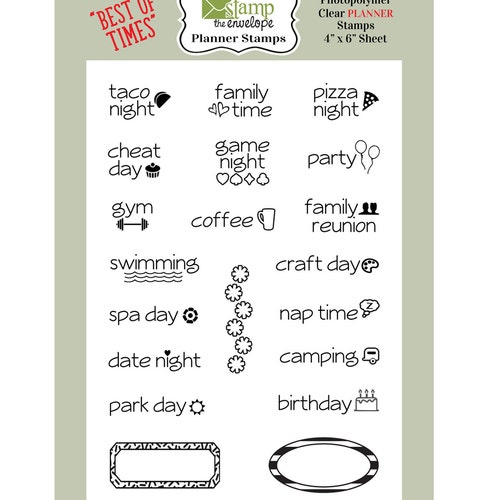 Best of Times PLANNER Clear Sheet Cling Stamp Set Etsy
