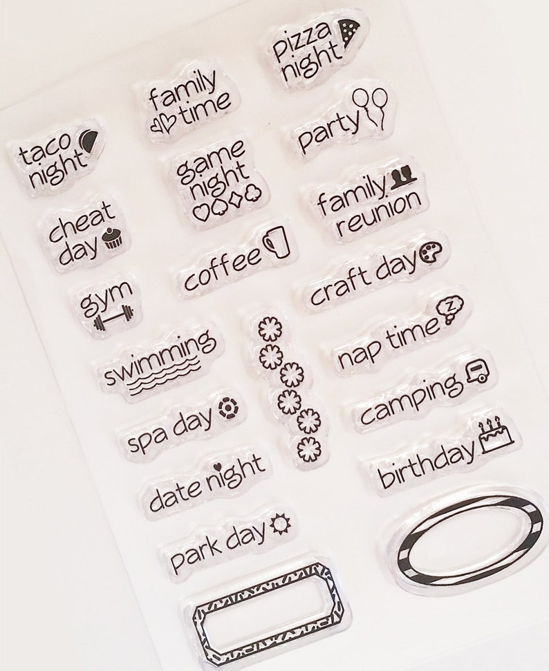 Best of Times PLANNER Clear Sheet Cling Stamp Set image 2