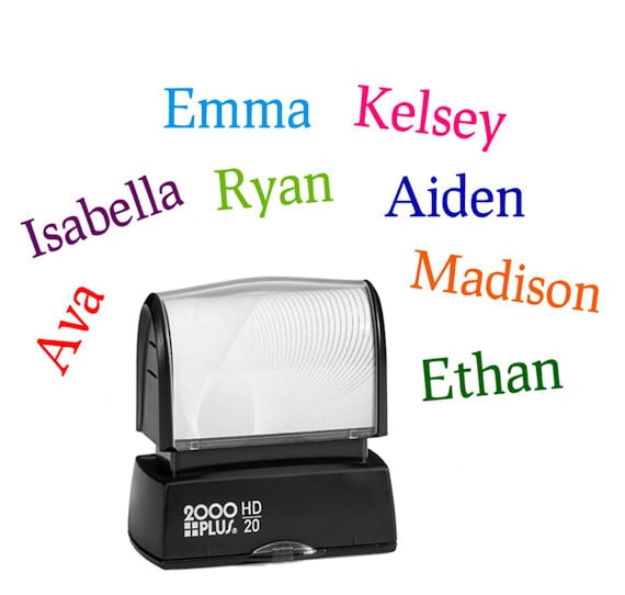 Name Stamp for Kids Childrens Personalized Rubber Stamp Kid's Stamper Self  Inking Customized Stamper 