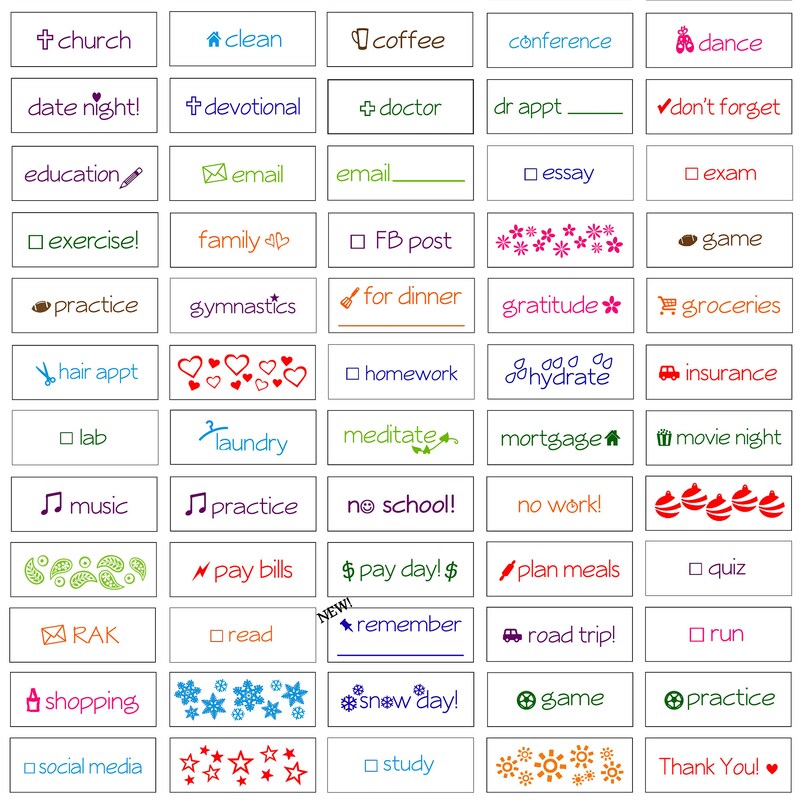 Planner Stamps - Etsy