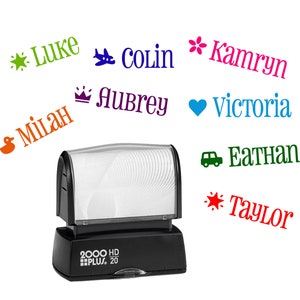 Clothing Fabric Camp Stamp 15 Font Options Self-inking Name Stamp