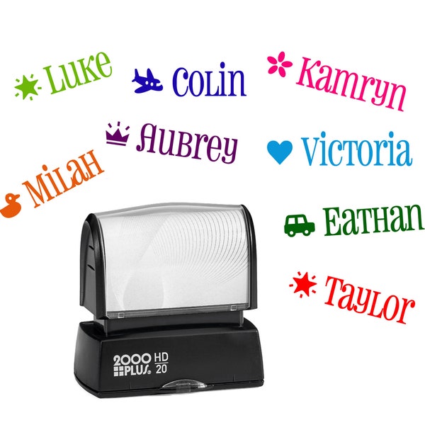 Kids custom name stamp - Personalized Children's name stamp - Kid's stamper - Self inking customized stamper