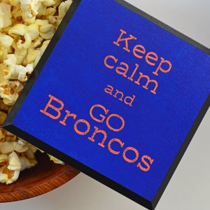 Denver Broncos Coasters Broncos set of 4 different coasters, Support your team and your drink image 2