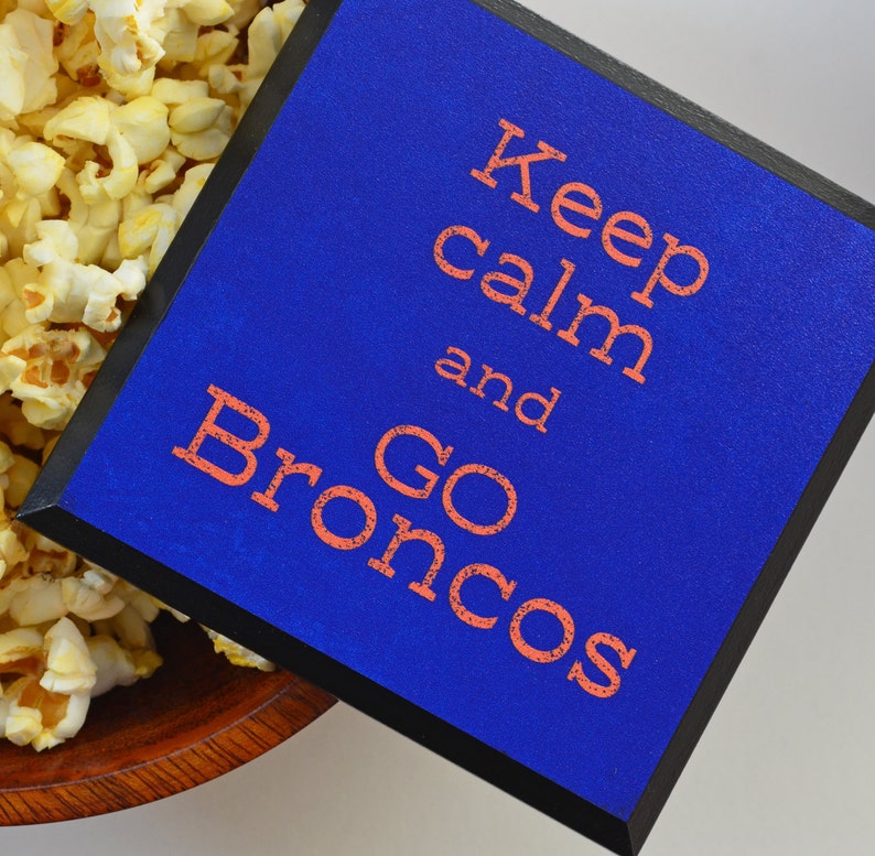 Denver Broncos Coasters Broncos set of 4 different coasters, Support your team and your drink image 2