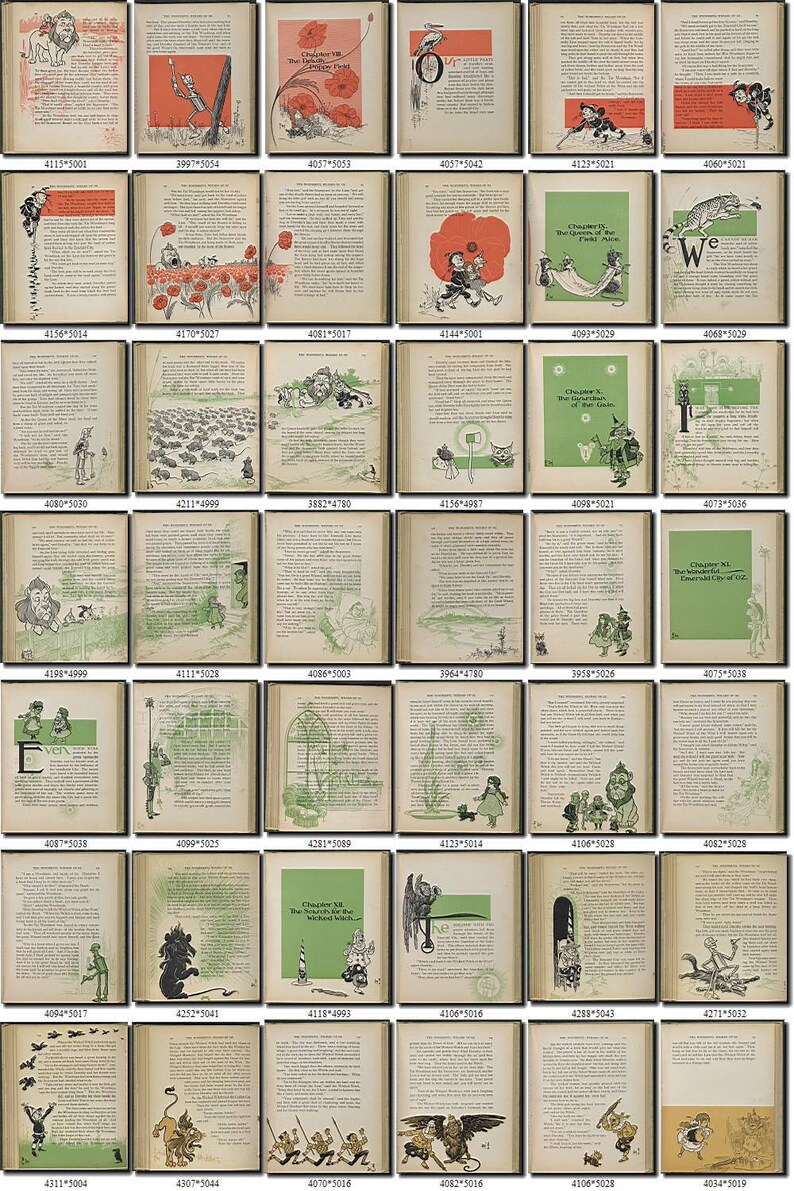 CHILDREN BOOKS-4-bw illustrations Collection with 500 black-and-white vintage images High resolution HQ old digital download item printable