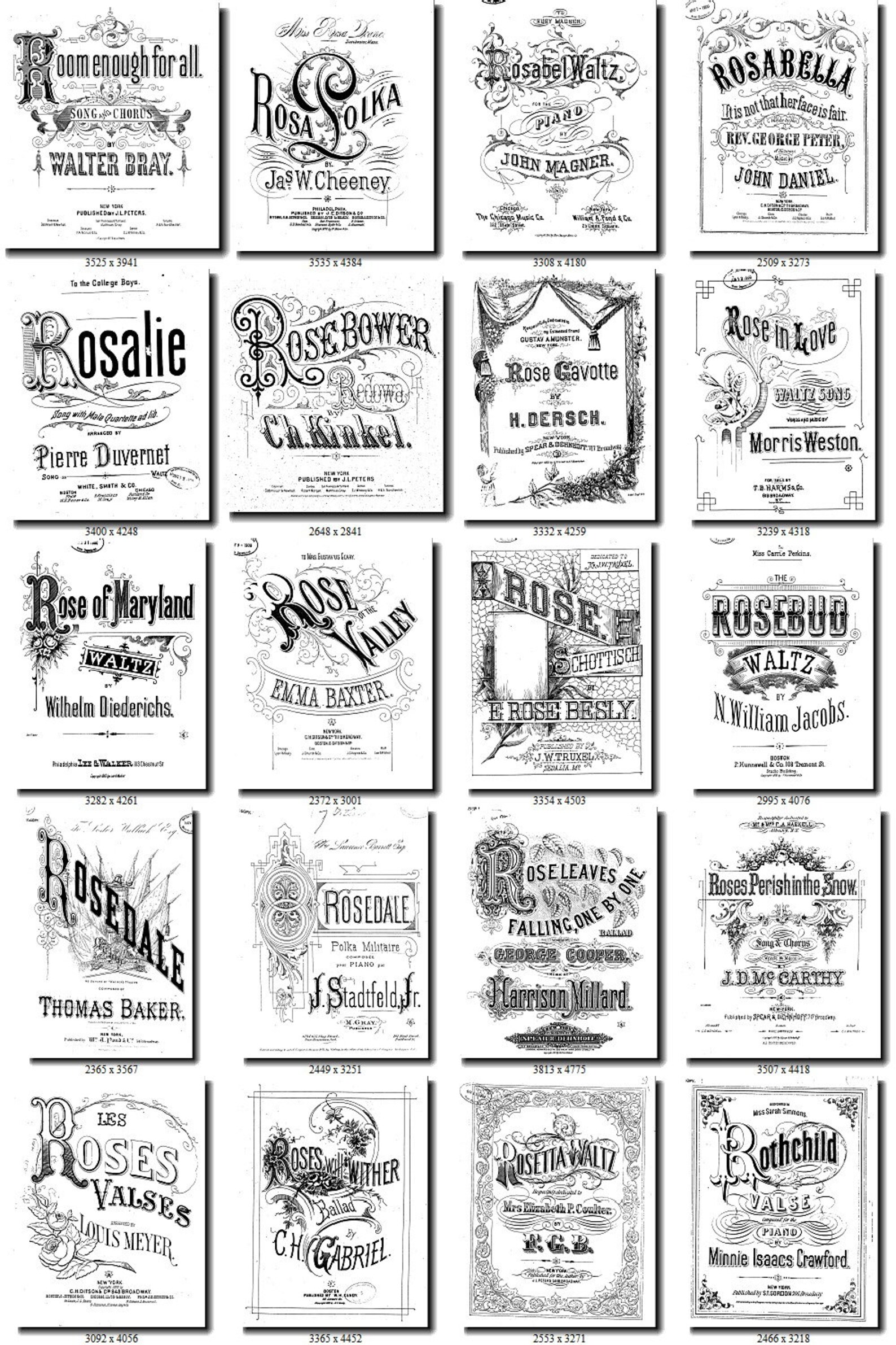 DECORATED WORDS20 collection of 180 vintage Sheet Music Etsy