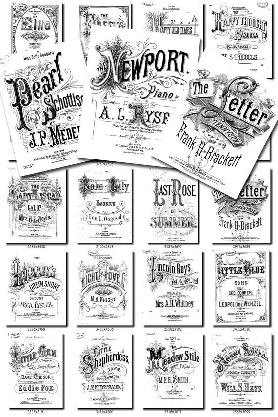 DECORATED WORDS26 collection of 180 vintage Sheet Music Etsy