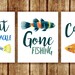 Gone Fishing Themed Party Watercolor Art | Bait and Tackle Printable ...