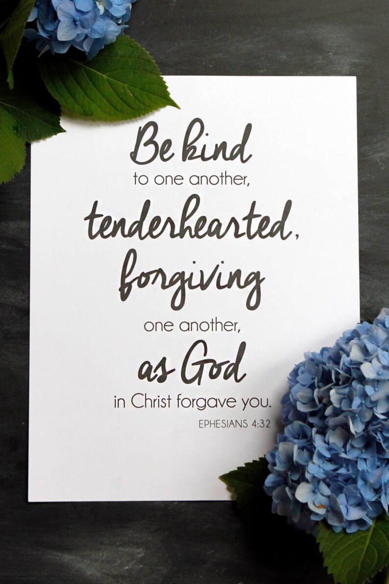 Ephesians 4:32 Bible Verse Wall Art Scripture Quote Print - Etsy