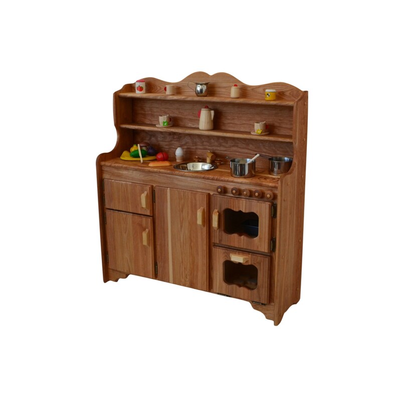 Waldorf Wooden Toy Kitchen-hardwood Play Kitchen-play Stove - Etsy