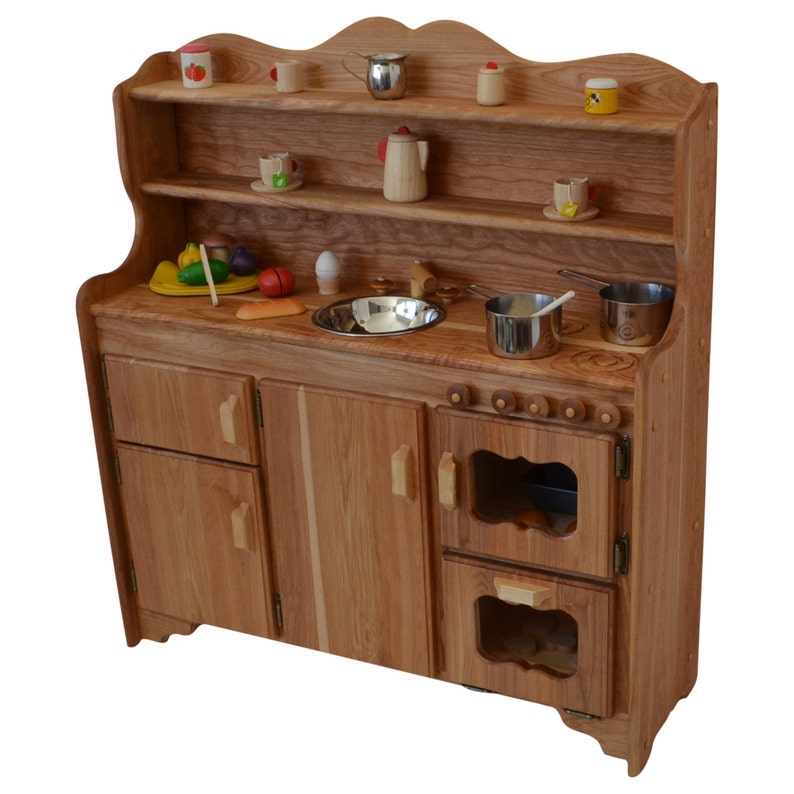 Waldorf Wooden Toy Kitchenhardwood Play Kitchenplay Stove Etsy