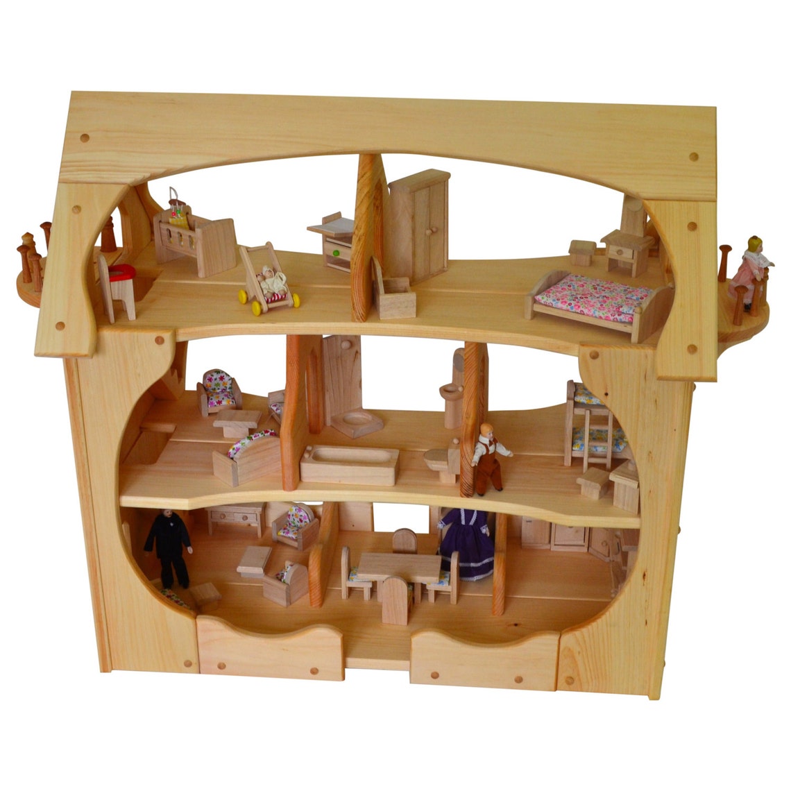 Wooden DollhouseMontessoriWood DollhouseMontessori Etsy