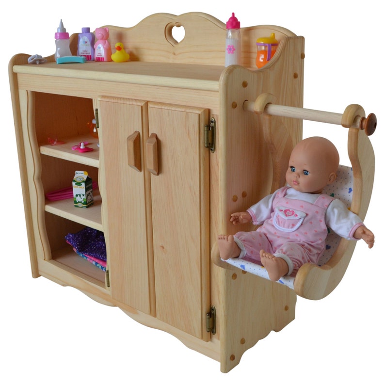 Natural Dolly's Changing Table Wooden Play Kitchen Etsy