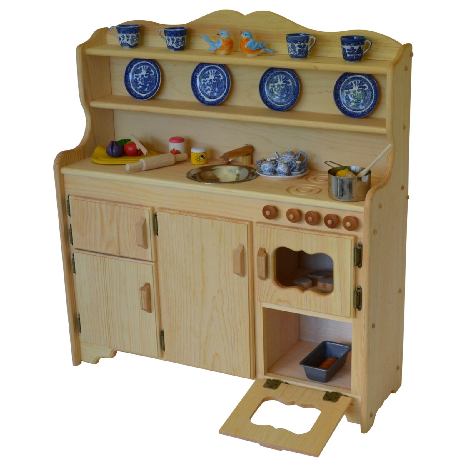 Waldorf Wooden Toy Kitchen Play Kitchen-play Stove Toy Stove Toy