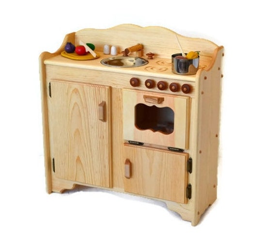 natural wood play kitchen