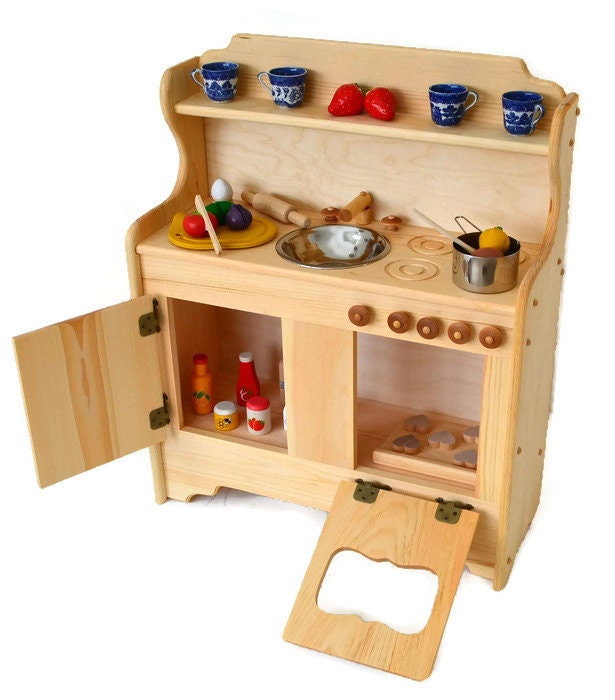 Wooden Play Kitchen wooden Toy Kitchen Wooden Toy Play - Etsy