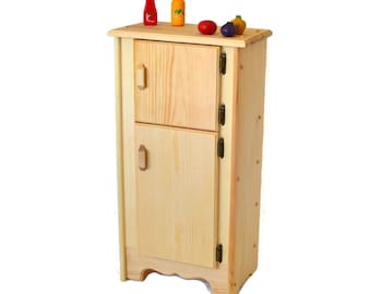 Natural Wooden Toy- Kitchen Icebox/Refrigerator-Waldorf play kitchen-Montessori wooden toy-Child's Kitchen