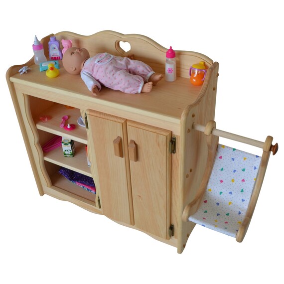 wooden baby doll changing table
