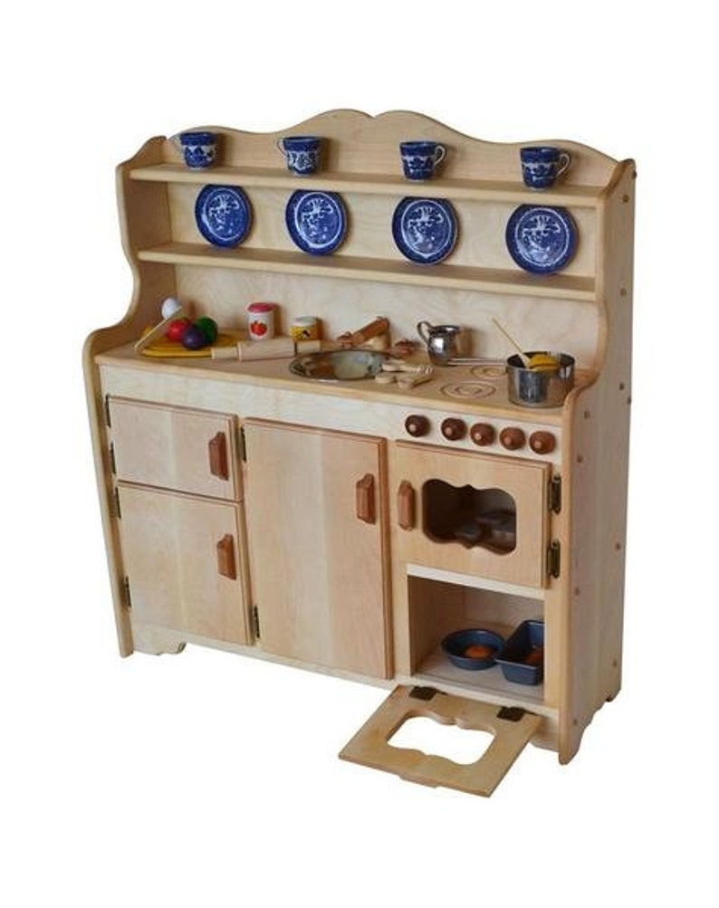 Waldorf Wooden Toy KitchenHardwood Play KitchenPlay Stove Etsy