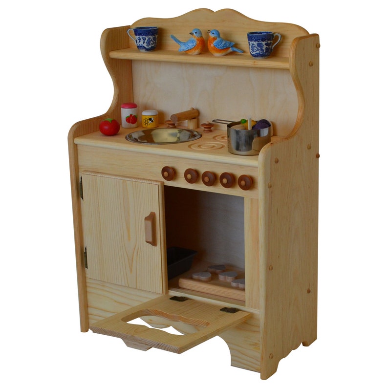 Juguete de madera natural Jugar cocina-Waldorf Juguete ...